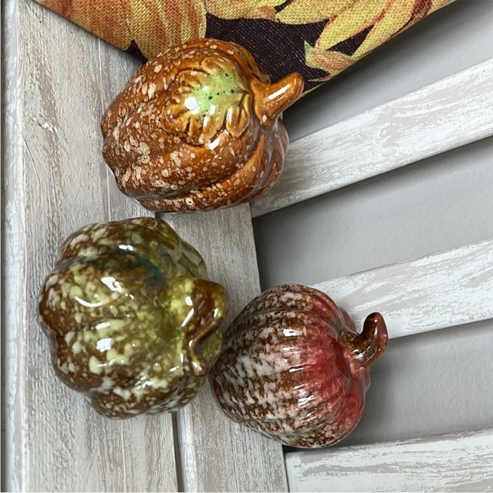 Fall Ceramic Pumpkin Decor Set - 3pc  🍃🆕🍃